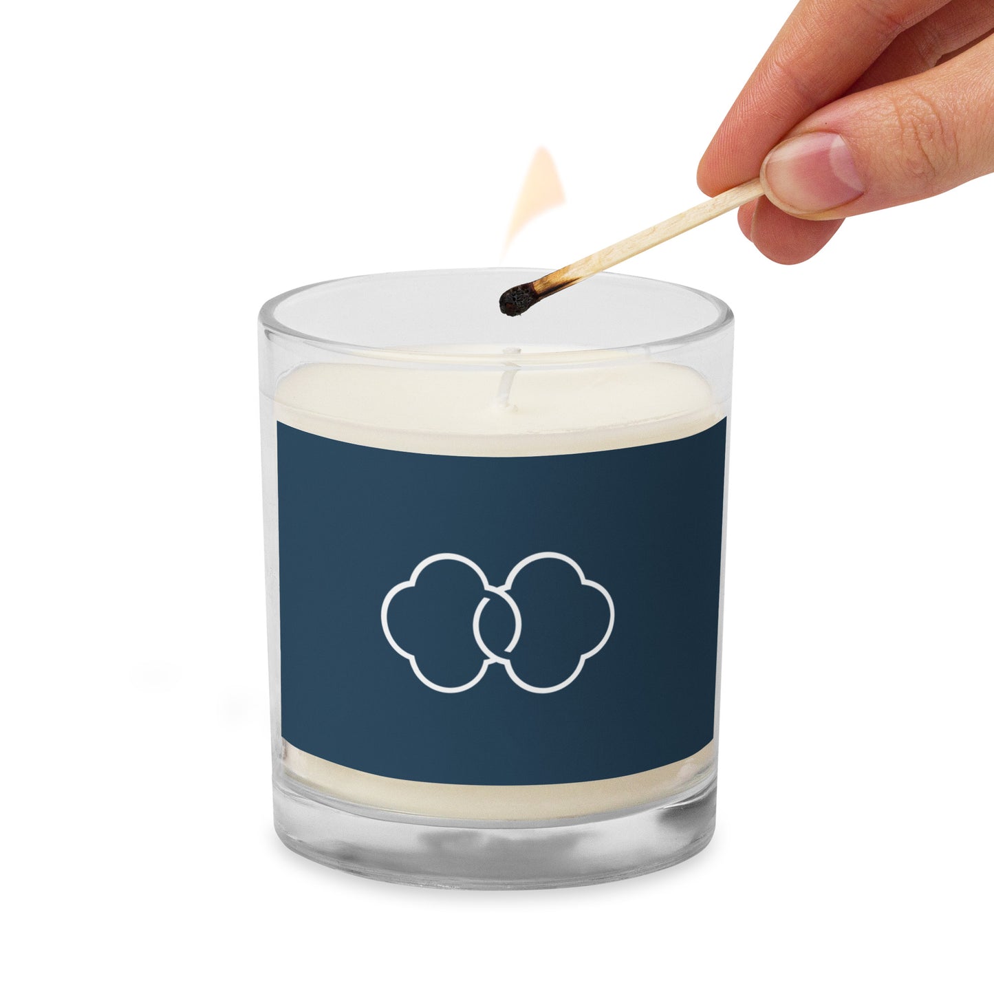 Glass jar soy wax candle - Laity Lodge Camping Programs