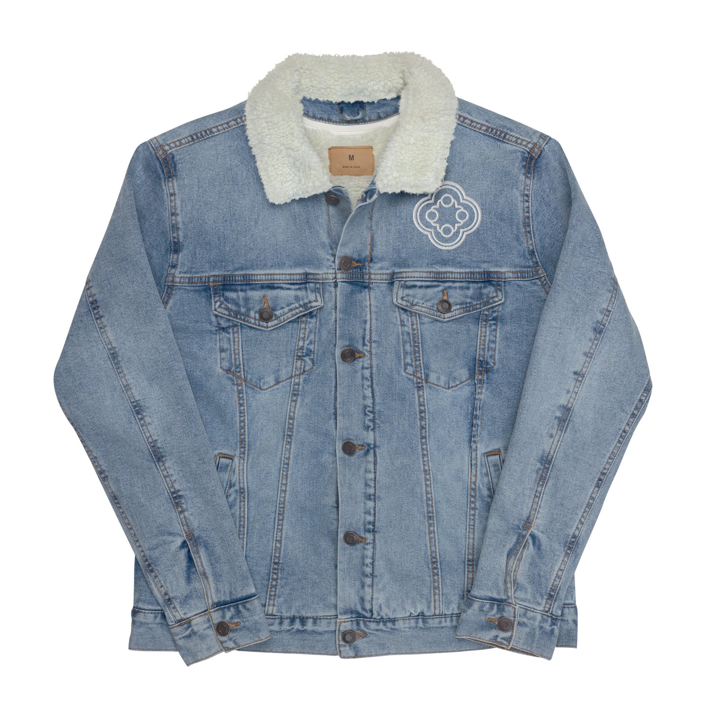 Unisex denim sherpa jacket - Laity Lodge Family Camp